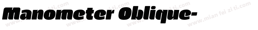 Manometer Oblique字体转换